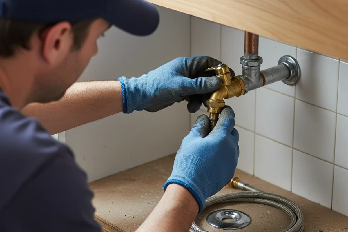 Shutoff valve and fitting work during Emergency Plumbing in Cold Brook